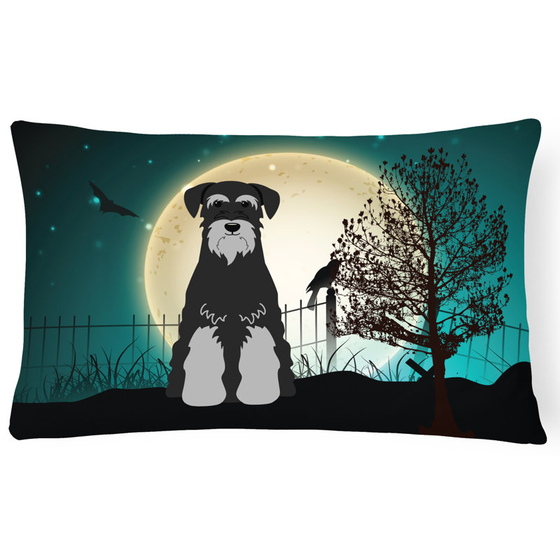 Coussin lombaire intérieur / extérieur Halloween, Noir / gris