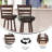 Commercial Grade Classic Ladderback Swivel Bar Height Barstool with Padded, Upholstered Seat-63099075-63099087