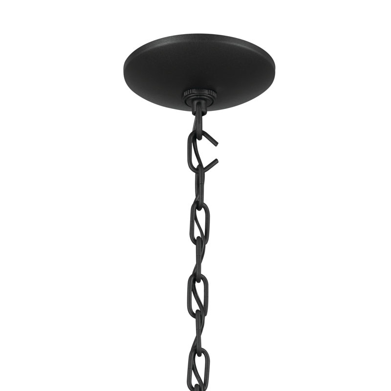 2 - Light Single Pendant, Textured Black