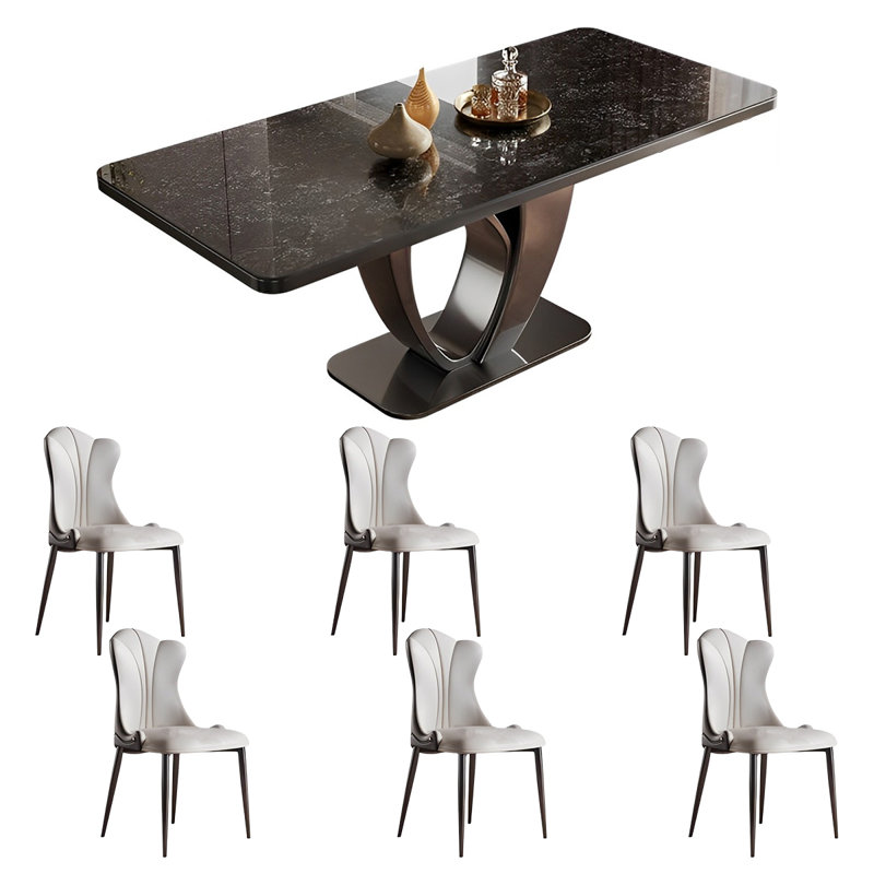 Ensemble de table et de chaises rectangulaires Home Rock, H 29,52 po x L 55,11 po x l 31,49 po