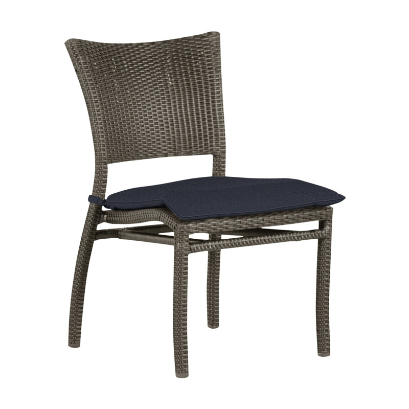 Chaise d'appoint d'extérieur Skye N-Dura, Welt, Lin marine, Gris ardoise