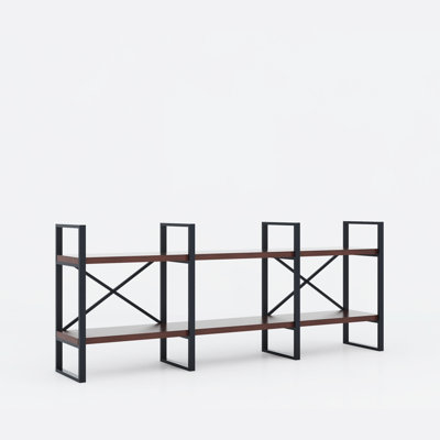 Étagère à livres en acier Tiyana H 28,35 "x l 70"