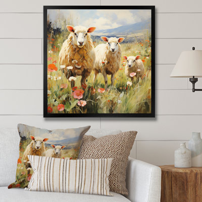 Troupeau de moutons moelleux II - impression