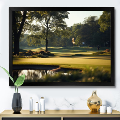 Golf Putting Green Tranquillity I - Sports Canvas Prints