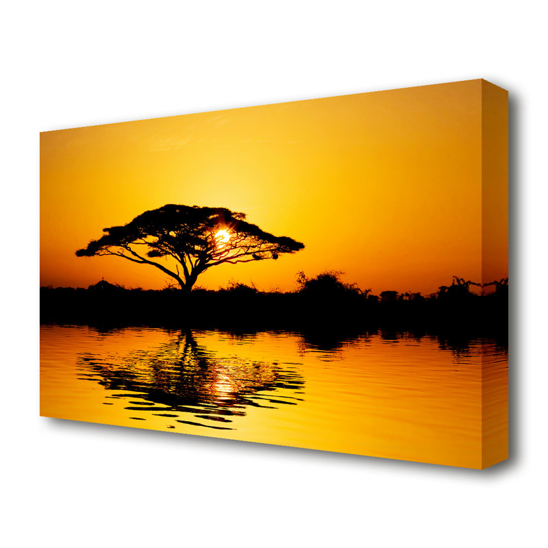 Tree Of Reflections Lake - Wrapped Canvas Print, 81.3 cm H x 121.9 cm W