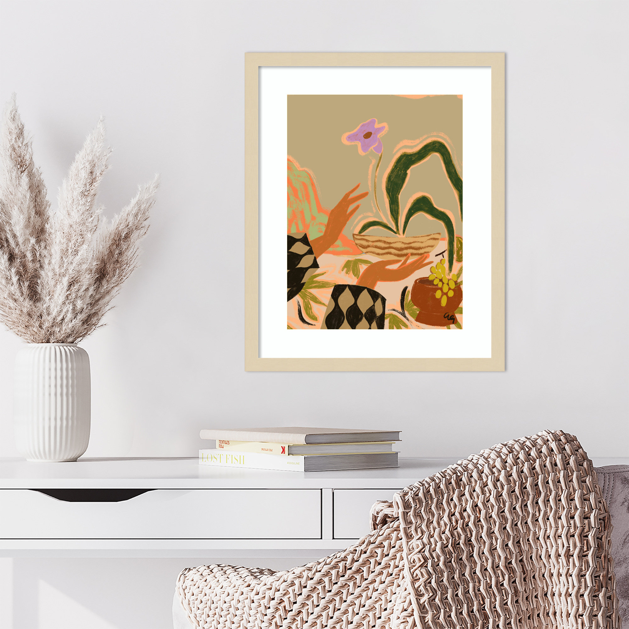 The Power Of One by Arty Guava Wood Framed Wall Art Print, Brown , 21" H x 17" W