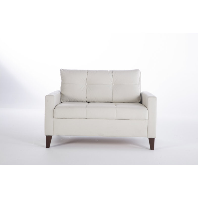 Dariela Pull Out Chair In A Box, White Polyester