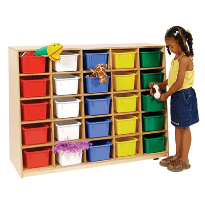 Rangement Tip-Me-Not 25 plateaux avec plateaux bruns