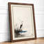 Solitary Heron Japandi - Framed Print-1456722401-1456722426