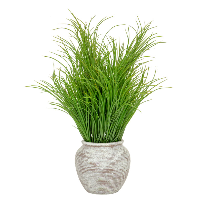 62cm Faux Grass in Composite Planter