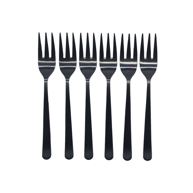 Stainless Steel Salad / Dessert Fork, Black