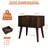 George Oliver Nightstands Dark Brown 1-Drawer With Solid Wood Legs-1058706929