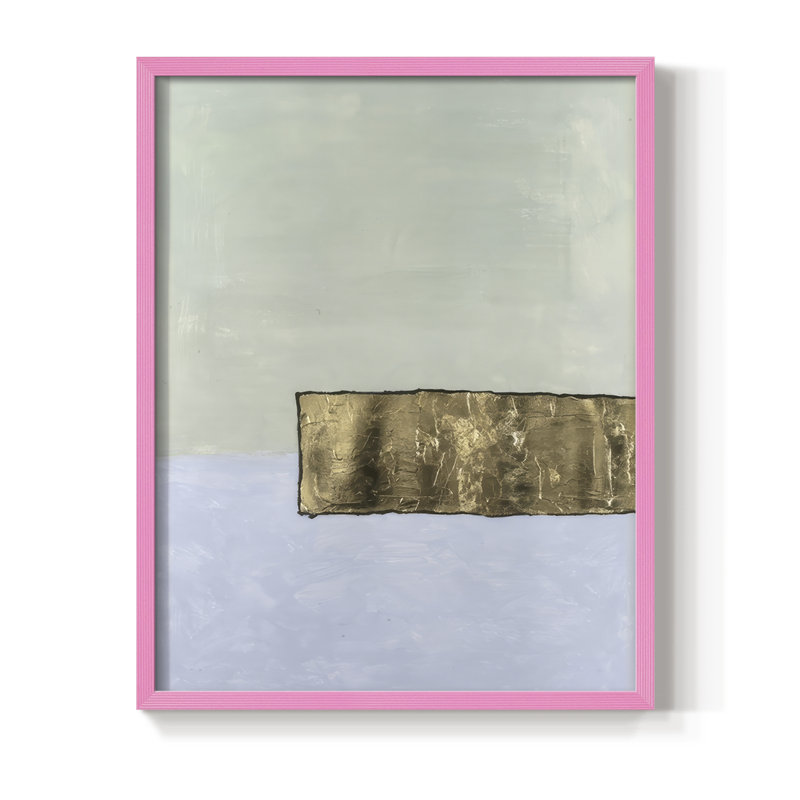 Impression encadrée Colorfield Compliment III - bois massif, H 21 po x l 17 po, Rose