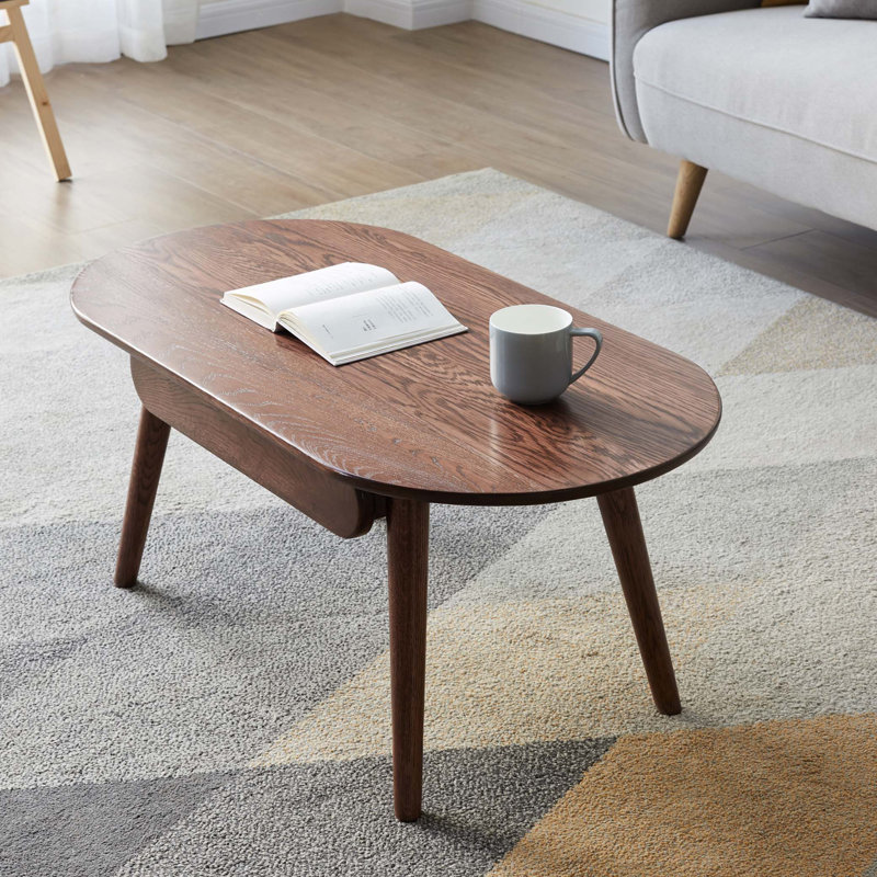 Breuna Solid Wood Coffee Table, 16.54" H x 39.37" L x 22.04" W