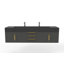 Ensemble de meuble-lavabo mural simple 72 po Nile-451037679-483649131-483649134
