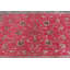 Tapis Oushak rétro avec frange - Grand tapis rouge sculpté à la main pour le salon