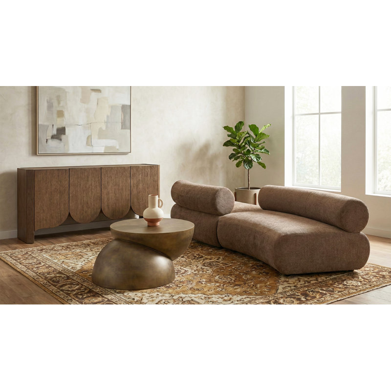 Bale 108" Chenille Fabric Upholstered 2 Pc. Modular Sectional