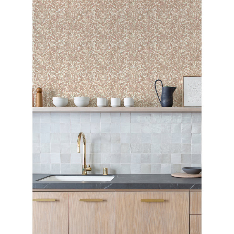 Floral Wallpaper Double Roll, Red