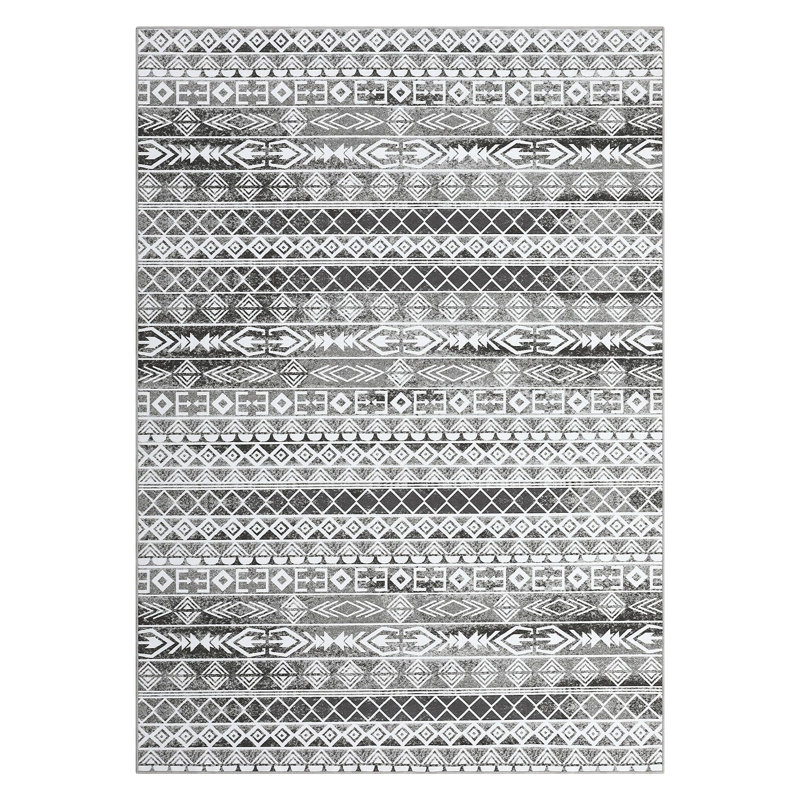 Washable Moroccan Geometric Area Rug