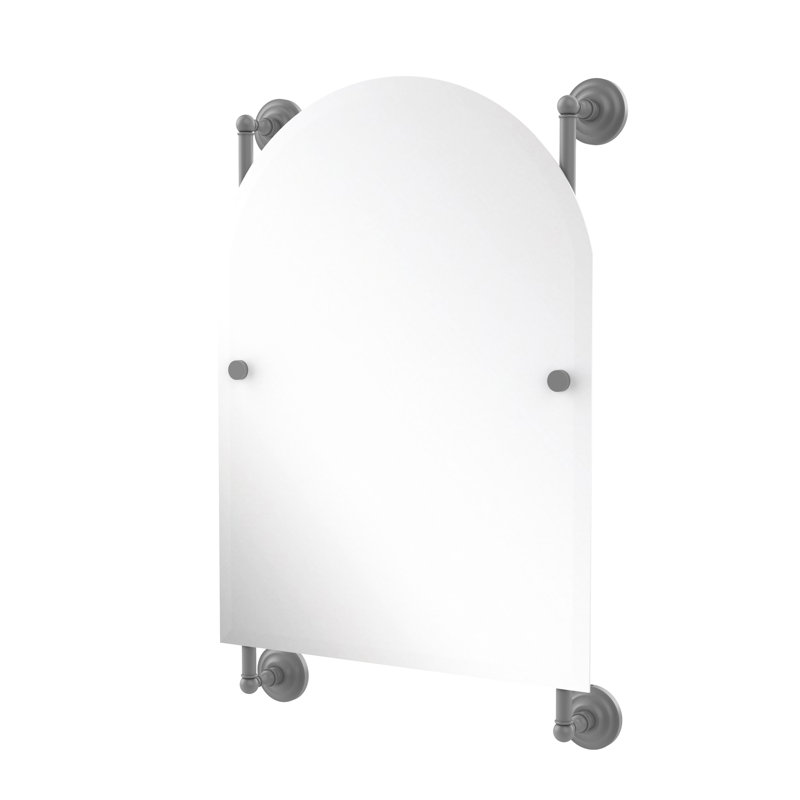 Miroir mural biseauté traditionnel Jhene, Gris mat