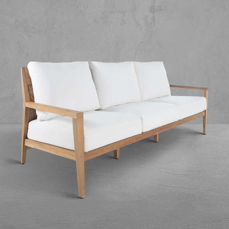 Savannah 86" Wide Outdoor Teak Reversible Patio Sofa
