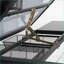 Bureaux, table à dessin réglable à manivelle avec plateau en verre inclinable, 2 tiroirs, bureau latéral étendu et amp; Tabouret | Noir | Verre et métal