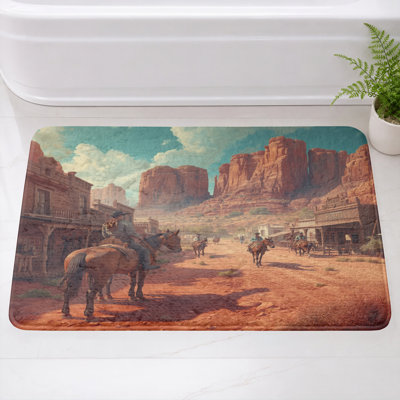 Tapis de salle de bain Western Town
