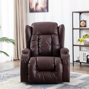 Fauteuil de massage inclinable chauffant en similicuir