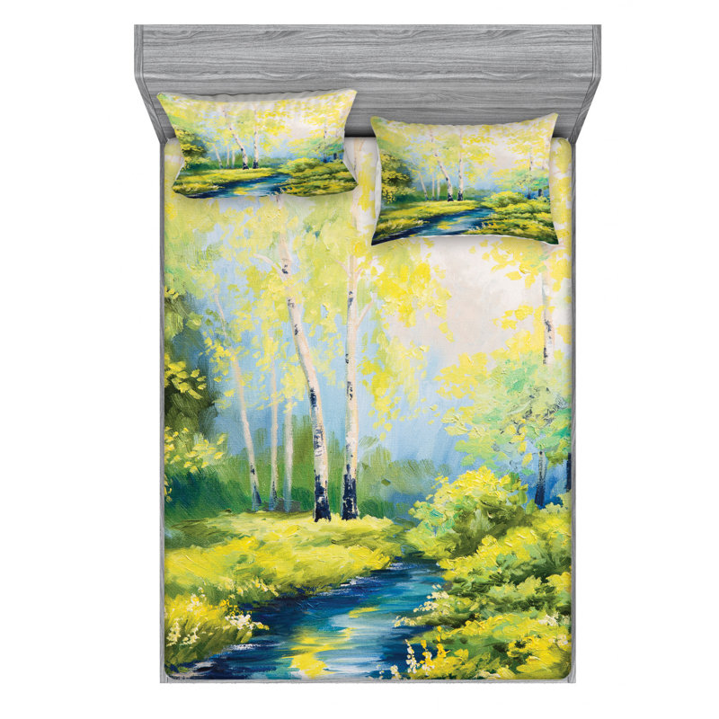 Microfiber Sheet Set, Queen Sheet Set with Fitted Sheet