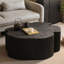 Italian minimalist modern black coffee table-2109495485