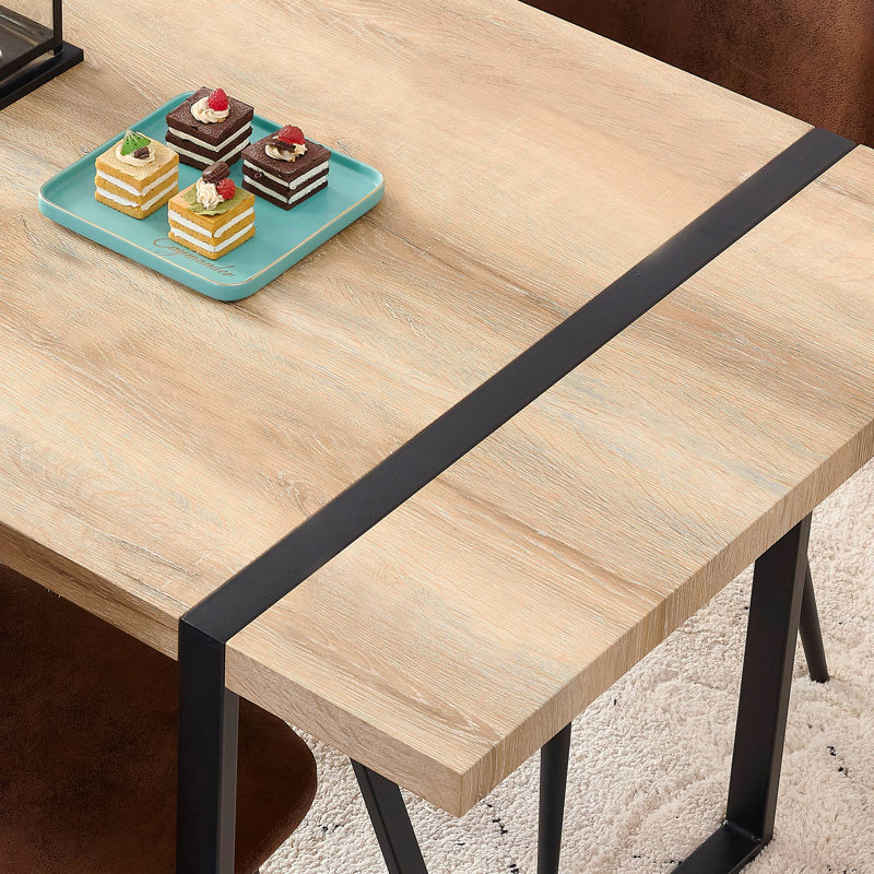 Table de salle à manger Rustic Industrial, H 30 po x L 55,1 po x l 31,4 po