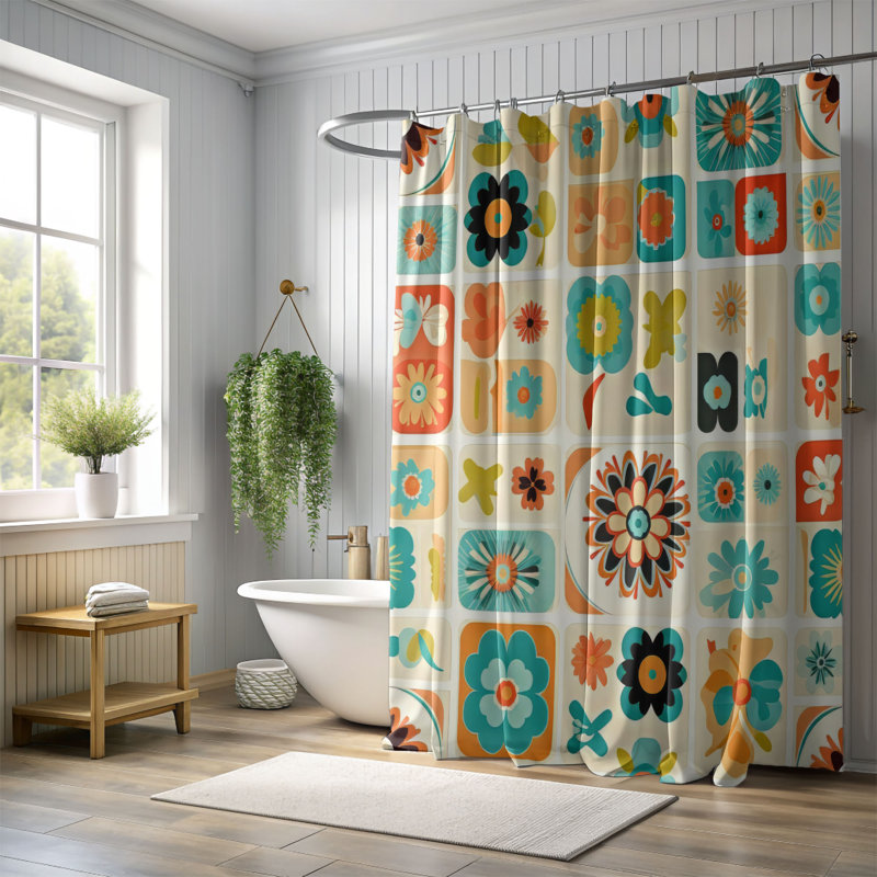 Rideau de douche Traditional, H 74 po x l 71 po