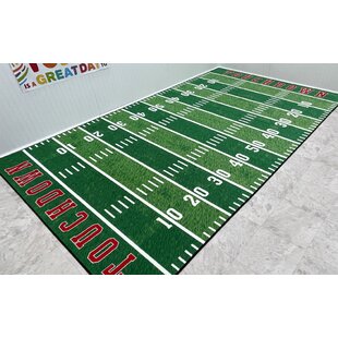 American Soccer Field Carpet for Hardwood Floors 6 ' x 9 'Area Rugs Rugs  Floral Kitchen Rugs Non Skid Accent Area Carpet, Non-Slip Plush Fluffy  Furry