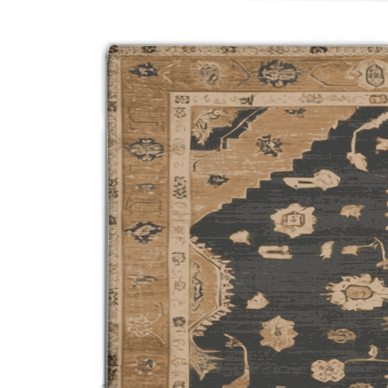 Tapis intérieur et extérieur brun Overdyed, Rectangulaire 2 pi x 3 pi