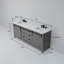Ensemble de meuble-lavabo double avec robinet l 80 po x P 22 po Marsyas-113387728-113388018