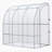 Outsunny 7' X 4' X 7' Outdoor Lean To Greenhouse, Walk-In Green House Plant Nursery With Roll-Up Window, PE Cover