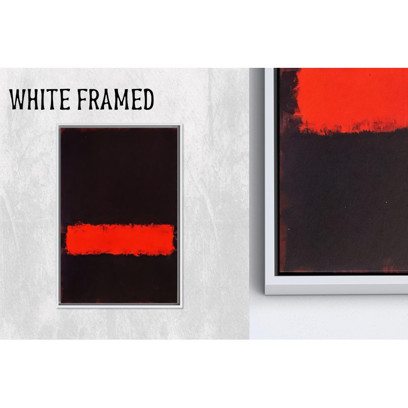"Mark Rothko", reproduction d'art sur toile abstraite moderne, toile blanche encadrée 1P, H : 114,2 x L : 63,1 pouces
