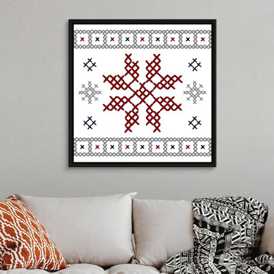 Impression de flocons de neige sur toile