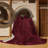 Machine Washable Solid Red Area Rug-940832359