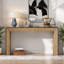 Console élégante avec motifs de grain naturel et pieds robustes-443686096