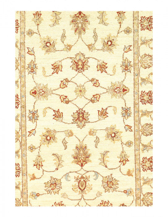 Tapis en laine d'agneau unique 11 pi 9 po x 2 pi 7 po Jaimini