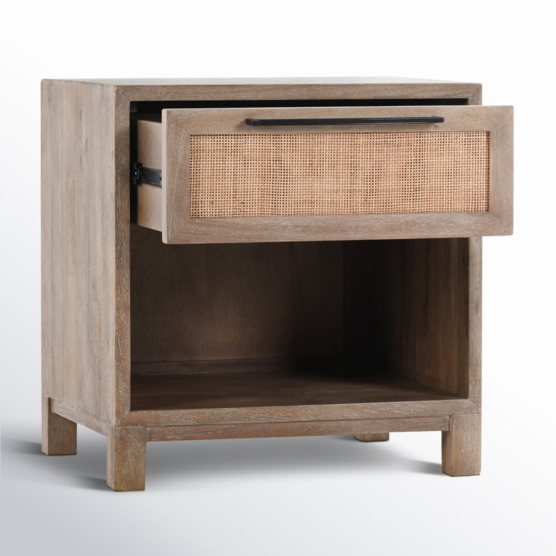 Jensen 1 - Drawer Solid Wood Nightstand in Brown