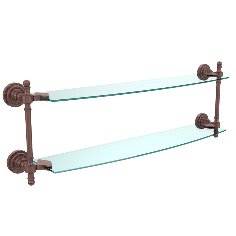 Godinez 2 Piece Tiered Shelf, 22", Antique Copper