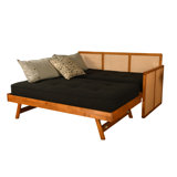 Bruke Daybed with Pop-Up in Honey Includes Mattresses