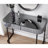 39" Mirrored Makeup Vanity Table with Stainless Steel Base, Mirrored Console Dressing Table with 2 Drawers,Versatile Desk for Bedroom and Office, Grey-1641729178