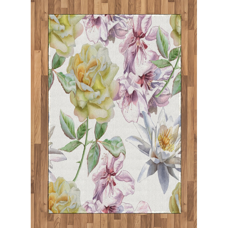 Topsfield Floral Hand Woven Area Rug, Rectangle 120 x 180cm