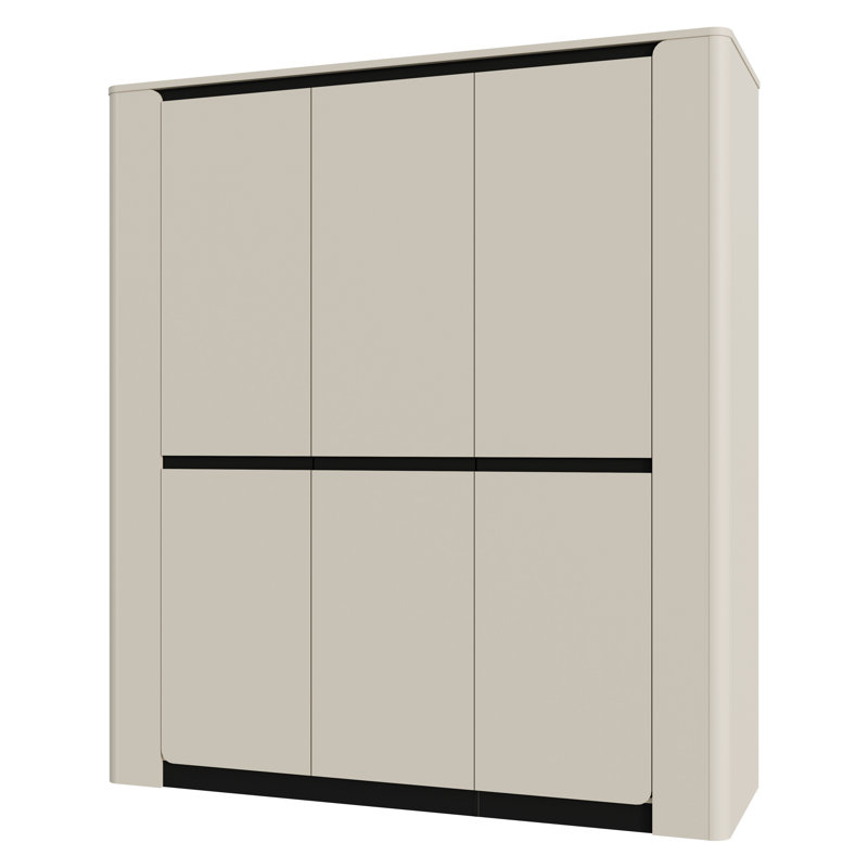 Taylianna 3 Door Manufactured Wood Wardrobe