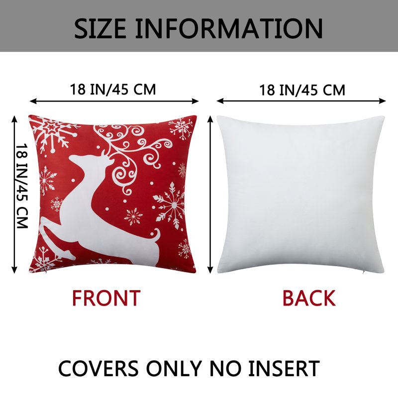 Heinke Velvet Throw Pillow Cover, Red
