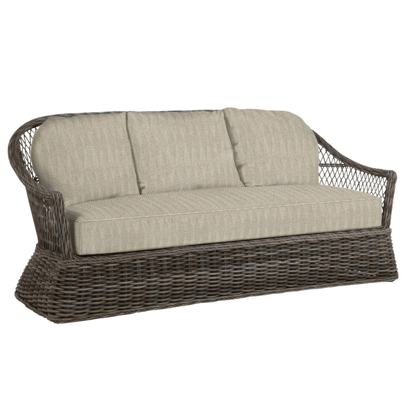 Soho Woven Sofa - Onyx, Black, Welt, Herringbone Sand