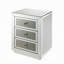 Table de chevet avec trois tiroirs Glam Style